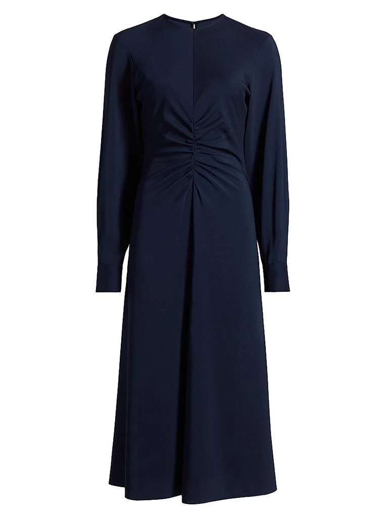 PRABAL GURUNG Ruched Long-Sleeve Midi-Dress 1