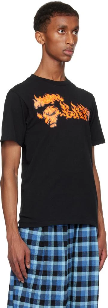 Bape Black & Red Flame Ape Face T-shirt 2