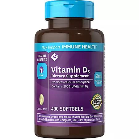 Member's Mark Member's Mark Vitamin D3, 50 mcg, 400 ct.