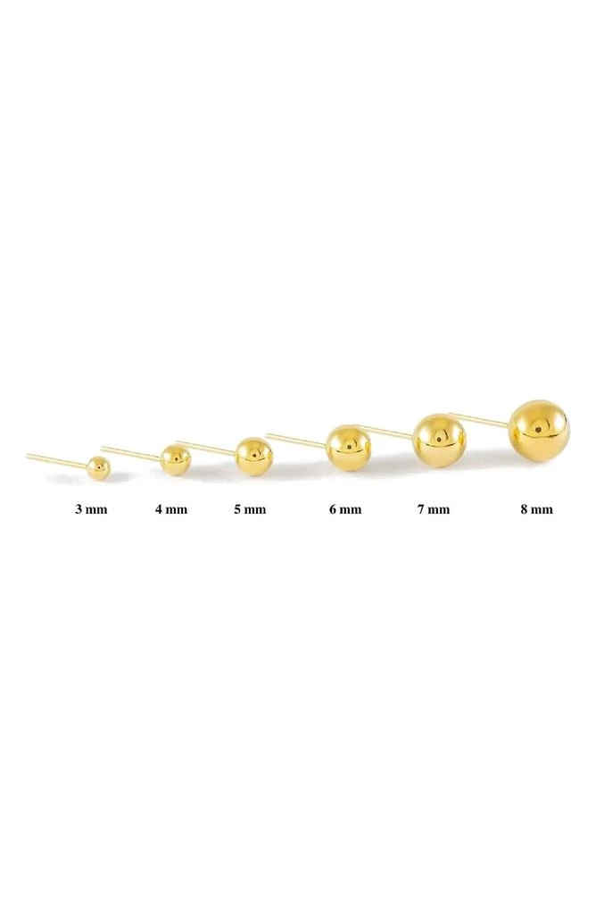 A&M 14K Yellow Gold Ball Stud Earrings 3