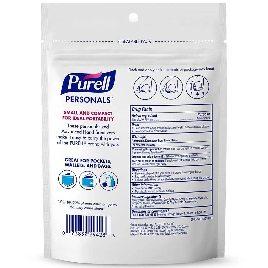 Purell Portable Packets for Travel 2