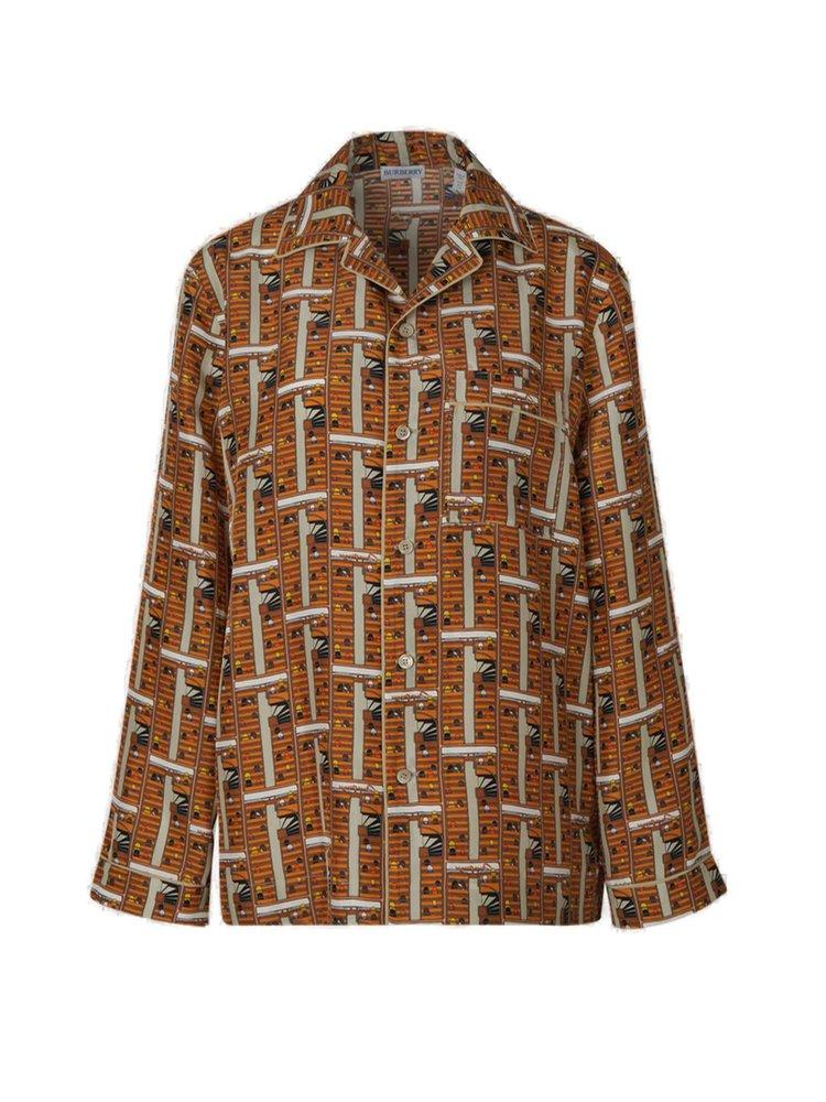 Burberry Burberry Graphic Printed Buttoned Pajama Shirt