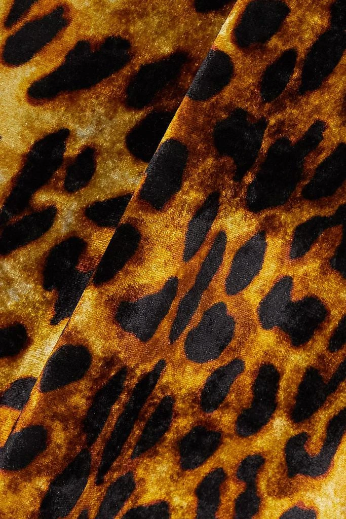 Halpern Leopard-print velvet midi dress 4