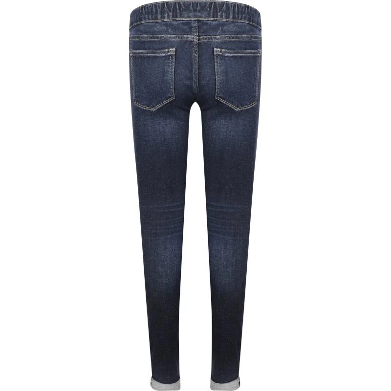 DL1961 Elastic waist skinny logo jeans in blue 2