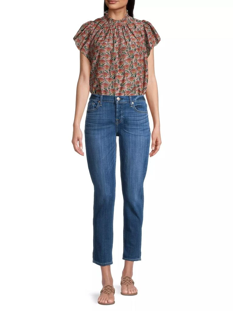 Birds of Paradis Carla Silk-Blend Floral Blouse 2