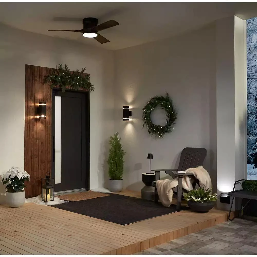 Casa Vieja 54" Modern Light LED Remote Control Hugger Low Profile Indoor Outdoor Ceiling Fan 7