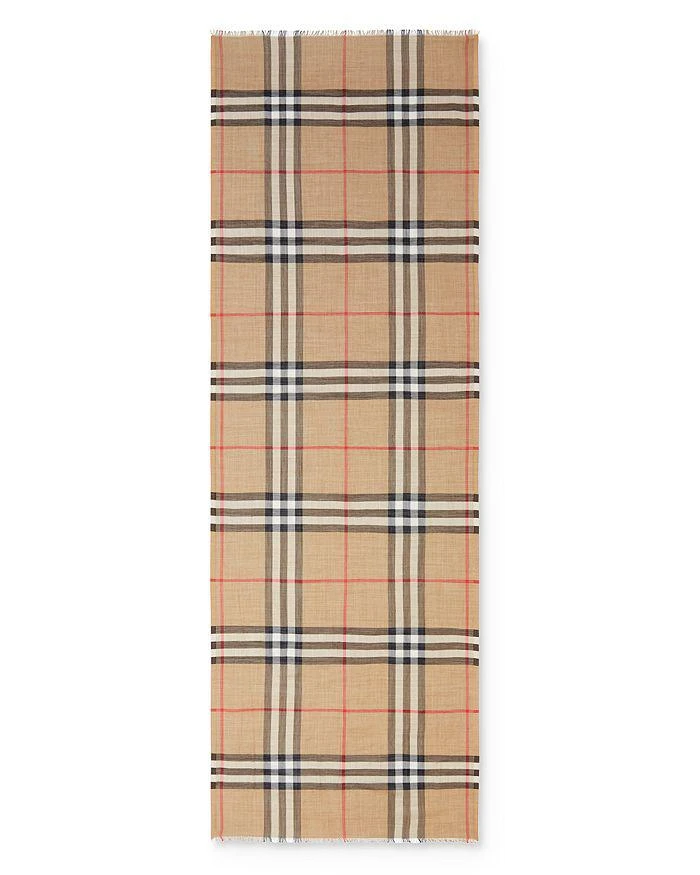 Burberry Lightweight Giant Check Wool & Silk Scarf 4