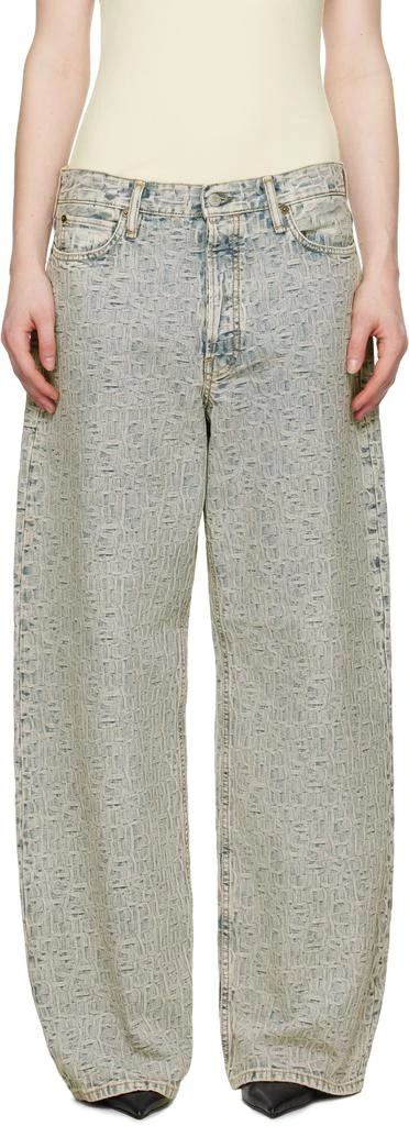 Acne Studios Blue Baggy Fit 1981F Monogram Jeans 1