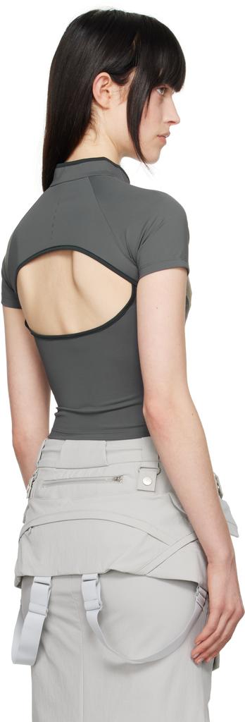 Khaki Slashed Zip T-shirt – On Sale Now with Up to 60% Off