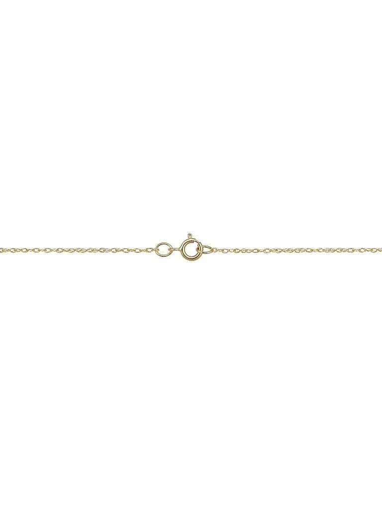 Oradina 14K Yellow Gold Fleur De Lis Pendant Necklace 2