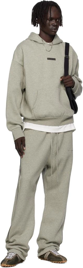 Essentials Gray Classic Fit Fleece Hoodie 4