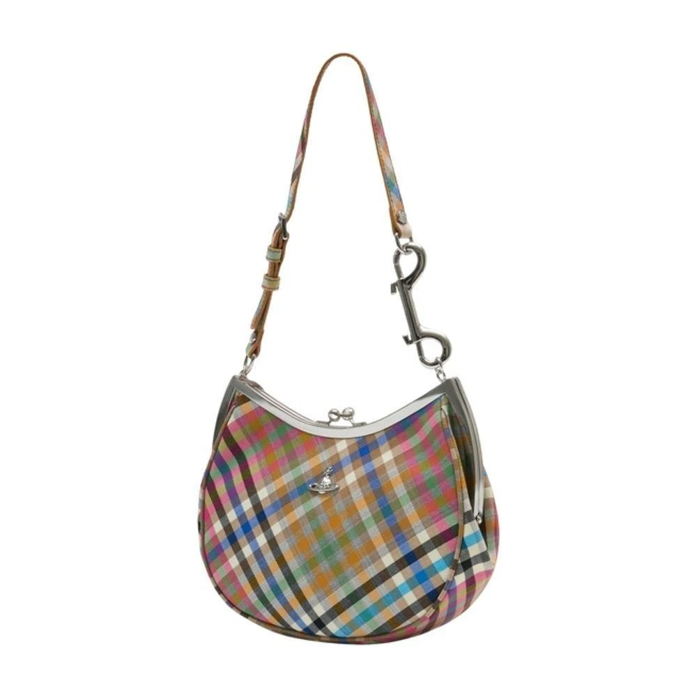 Vivienne Westwood Vivienne Westwood Charm Frame Check Shoulder Bag 2