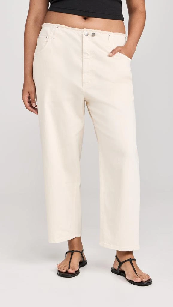 Tibi Garment Dyed Stretch Twill Cropped Newman Jeans 8