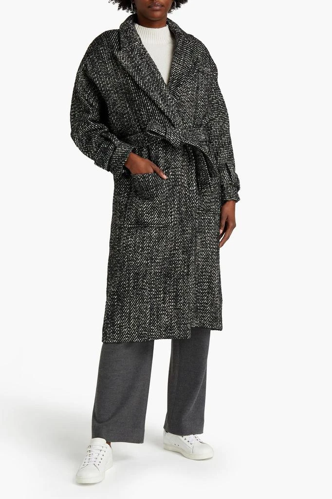 ba&sh Austin belted wool-blend bouclé-tweed coat 2