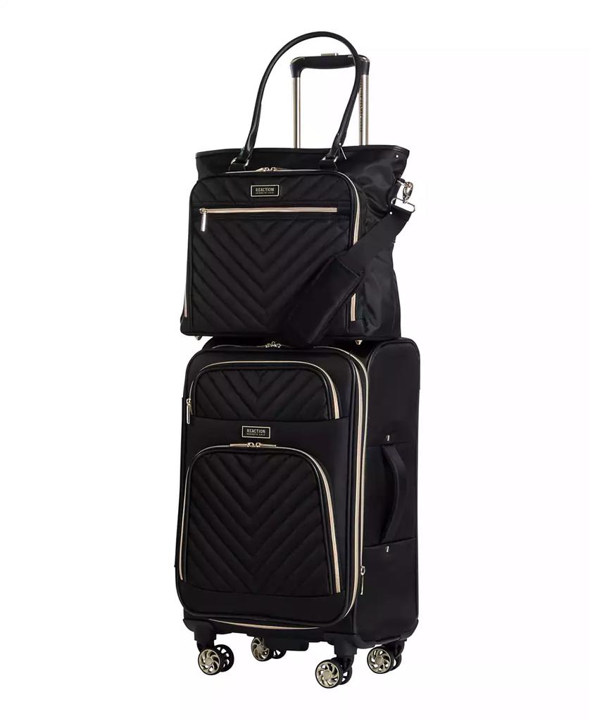 Kenneth Cole Chelsea Softside Chevron Expandable 2pc 20" Carry-On Luggage + Matching 15" Laptop Tote Set