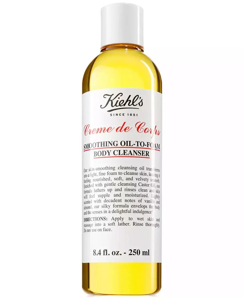 Kiehl's Creme de Corps Smoothing Oil-To-Foam Body Cleanser, 8.4-oz. 1