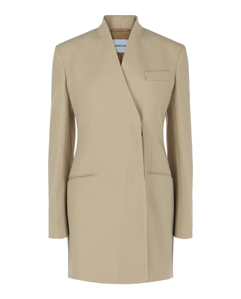 Salvatore Ferragamo Single-Breasted Virgin Wool Blazer 1