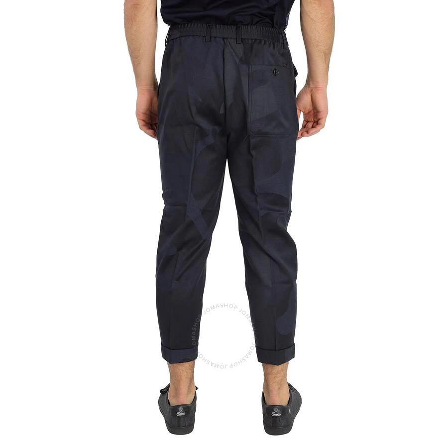 Emporio Armani Men's Blue Camouflage Pants In Wool Blend 3