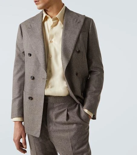 Thom Sweeney Prince of Wales check wool suit 7