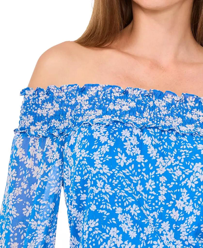 CeCe Women's Ruffled Long-Sleeve Off-the-Shoulder Blouse 3