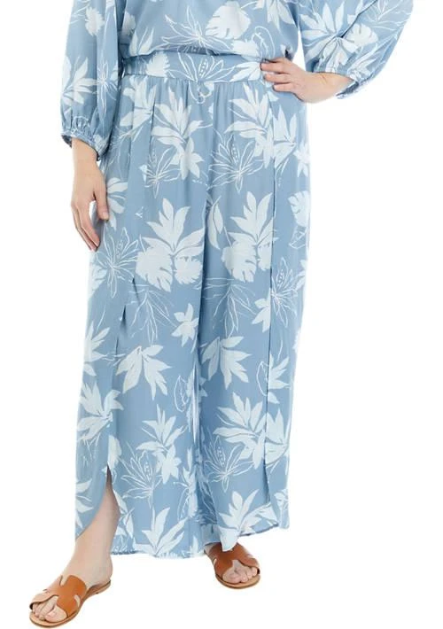 philosophy Plus Size Pull On Pants With Open Front Slit 1
