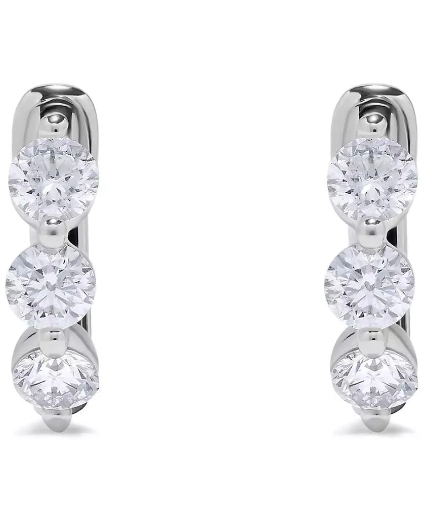 Macy
s Diamond Huggie Earrings (1 ct. t.w.) in 14k White Gold 2