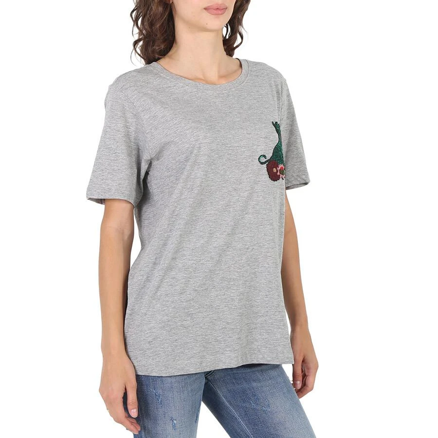 Essentiel Essentiel Ladies Grey Rigo Cat Patch T-Shirt 2