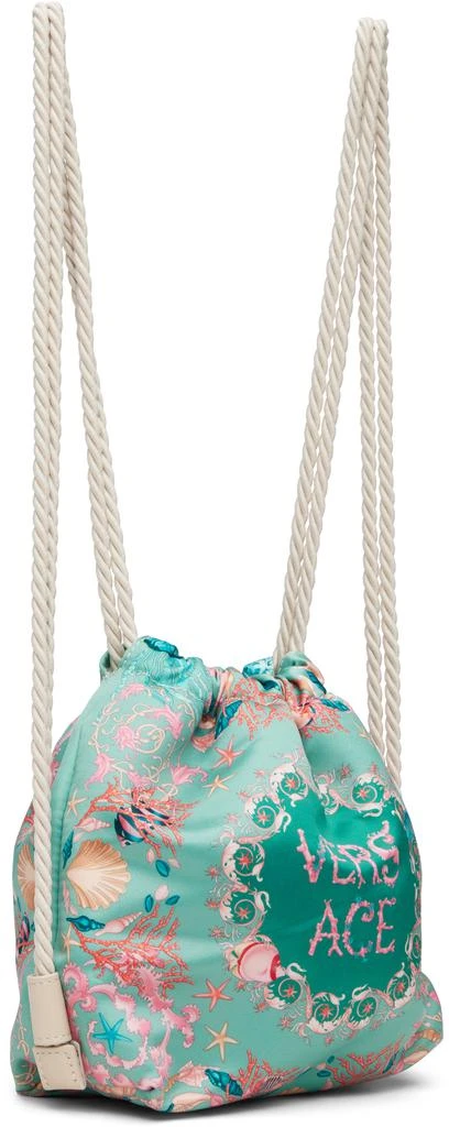 Versace Kids Green Underwater Barocco Bucket Backpack 2