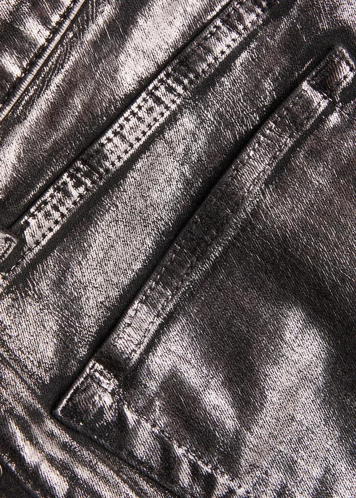FRAME Le Sleek metallic straight-leg jeans 5