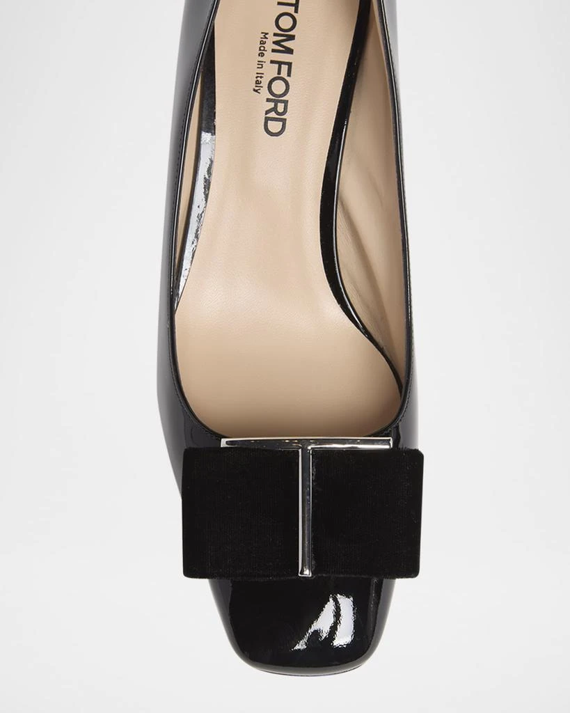 Tom Ford Audrey Patent Bow Ballerina Pumps 4