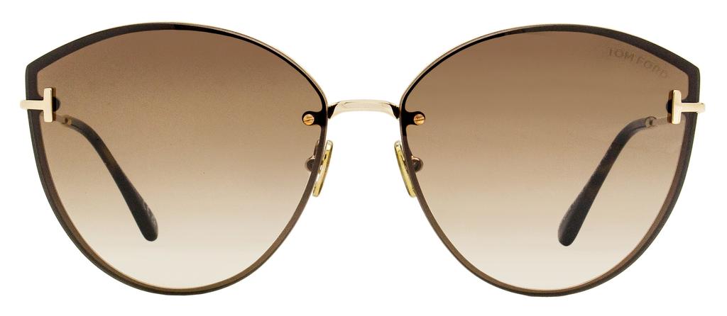 Tom Ford Women's Evangeline Sunglasses TF1106 28G Gold/Havana 63mm