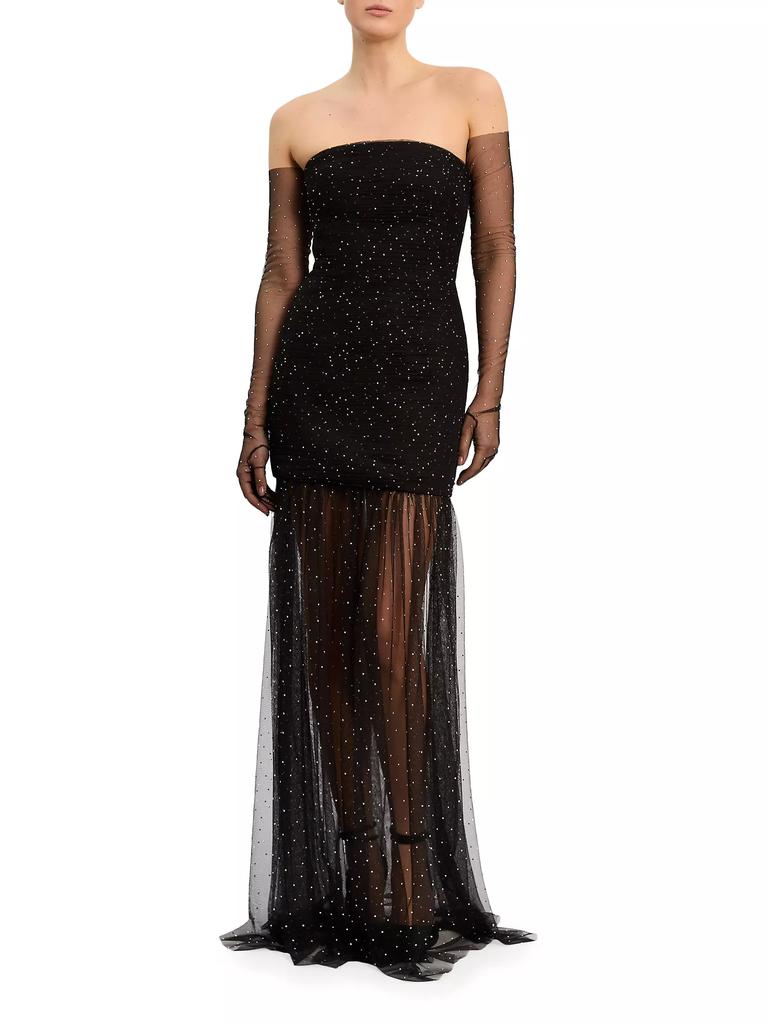 Rebecca Vallance Lilah Shimmer Strapless Gown