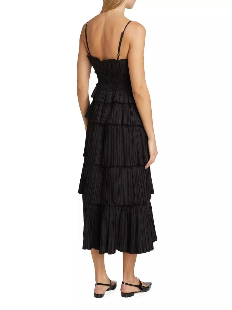 Sea Plissé Ruffled Midi-Dress 5
