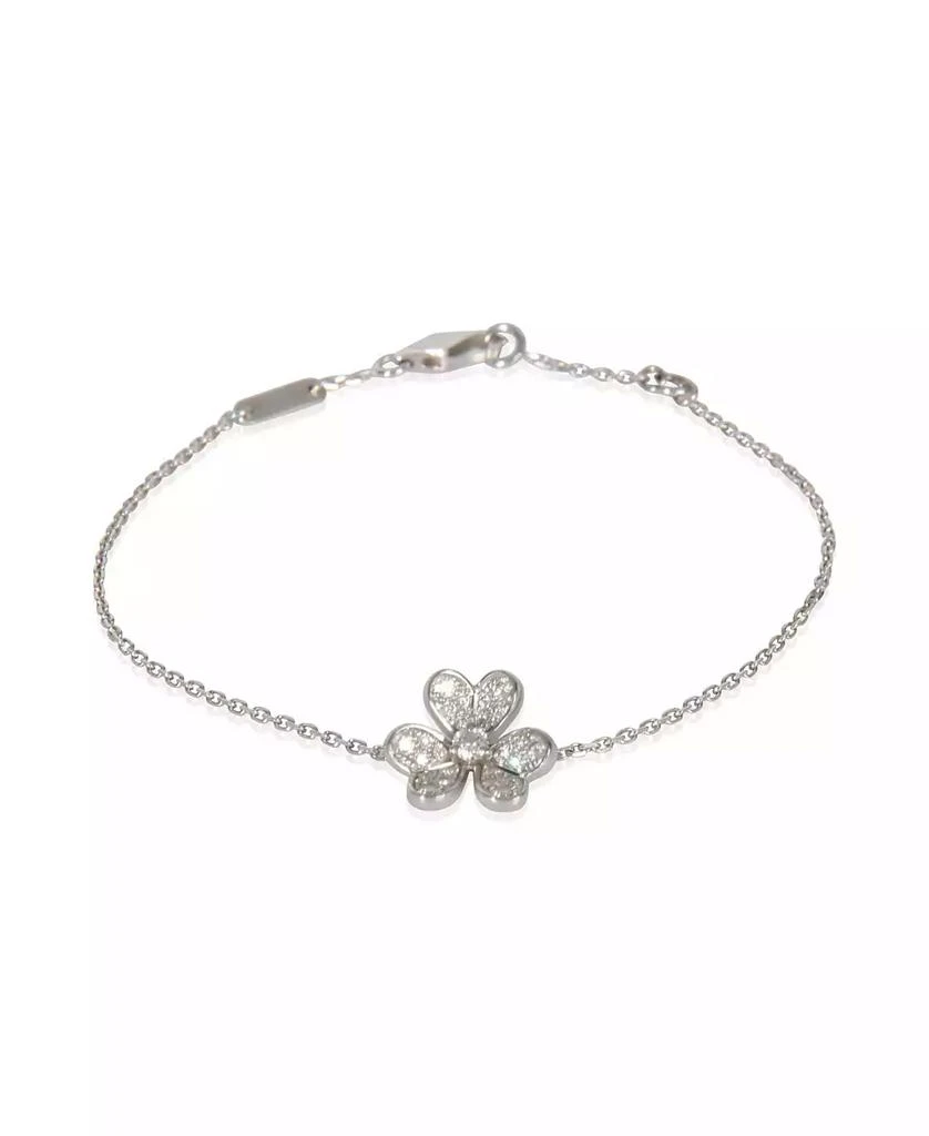 Pre-Owned Van Cleef & Arpels White Gold Diamond Mini Model Frivole Bracelet