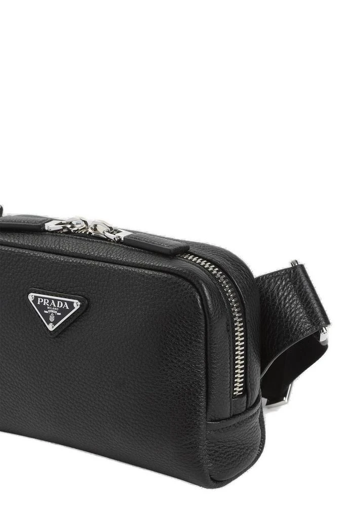 Prada Prada Logo Plaque Zipped Messenger Bag 3