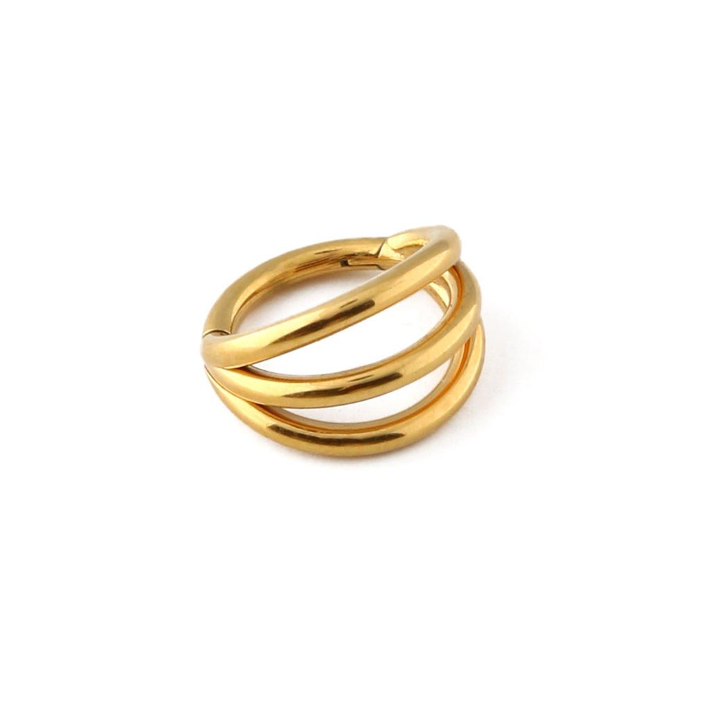 Orelia London Triple Row Clicker Hoop 8mm