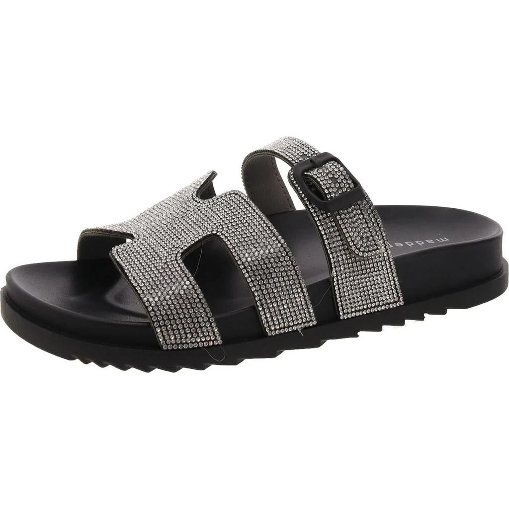 Madden Girl Darling Womens Rhinestone Footbed Slide Sandals 1
