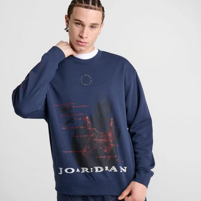 Jordan Men's Jordan Essentials Flight Club Graphic Loopback Fleece Crewneck Sweatshirt 5