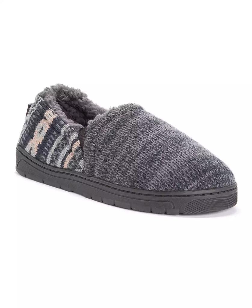 MUK LUKS Men's Christopher Slippers, Dark Sapphire/Pewter, Large