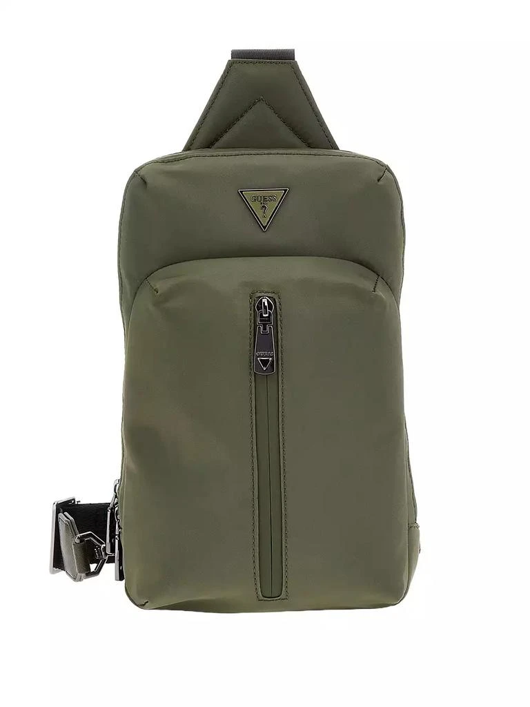 GUESS Men's Crossover Zip Logo Sling Bag 1
