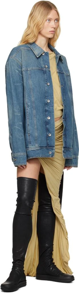 Rick Owens Blue Hollywood Jumbo Worker Denim Jacket 4