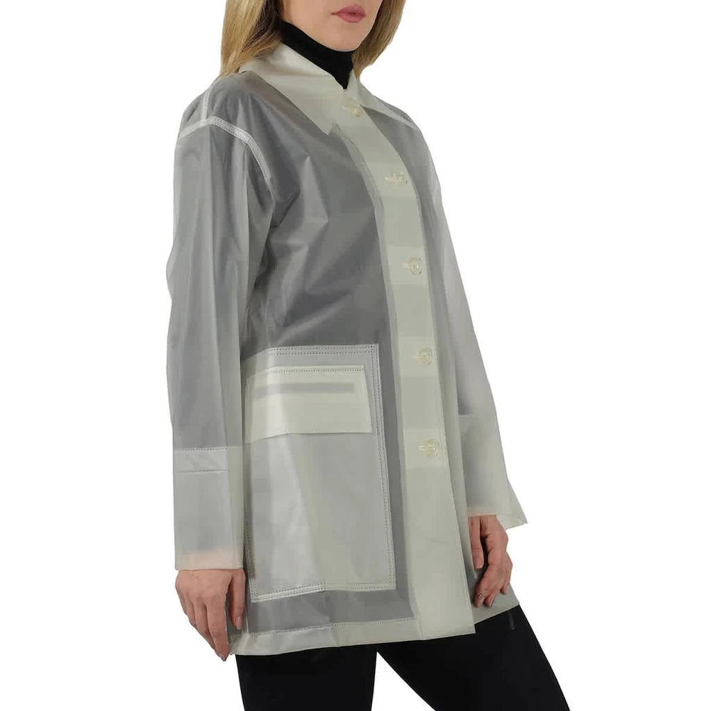 Burberry Ladies White Soft-touch Plastic Oversized Car Coat 2