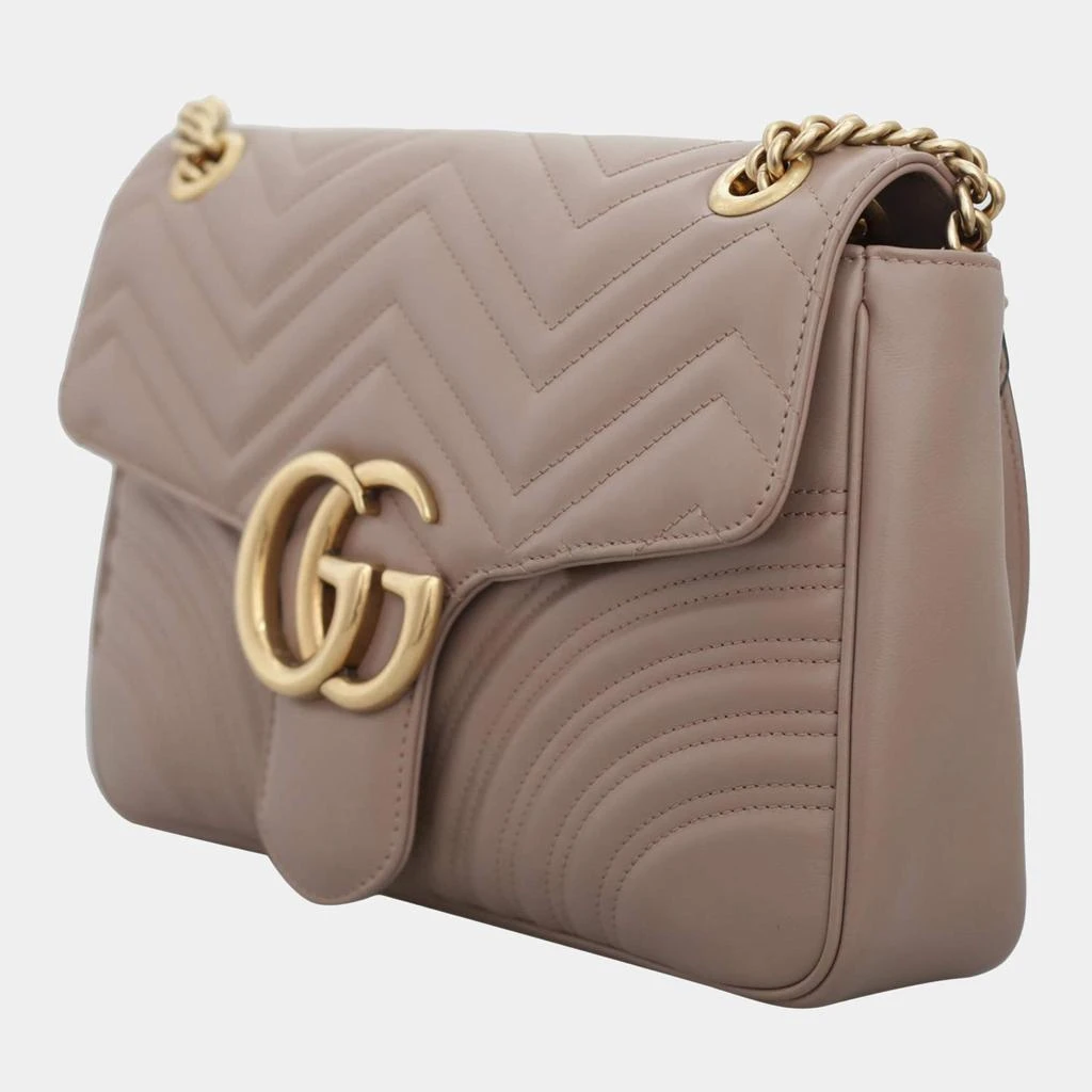 Gucci Gucci Nude Pink Leather GG Marmont Medium Shoulder Bag 3