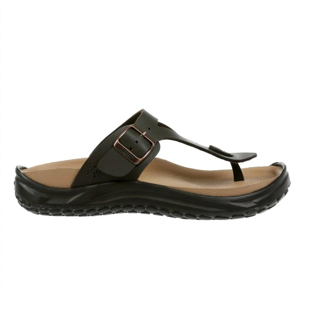 MBT Women's Meru Thong Sandal In Dark Brown 2
