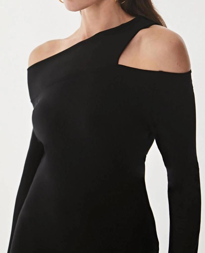 krisa Asymmetrical Cutout Dress In Black 2