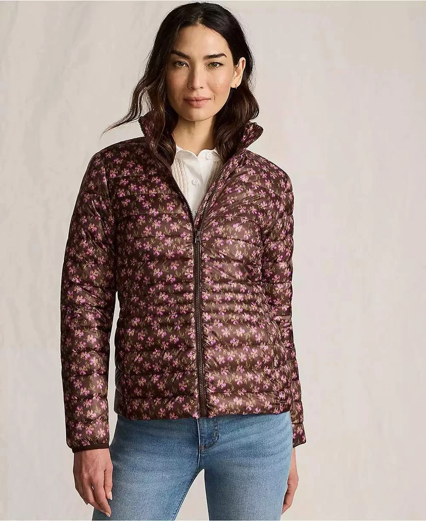 Lands' End Women's Petite Wanderweight Packable Print Down Jacket 1