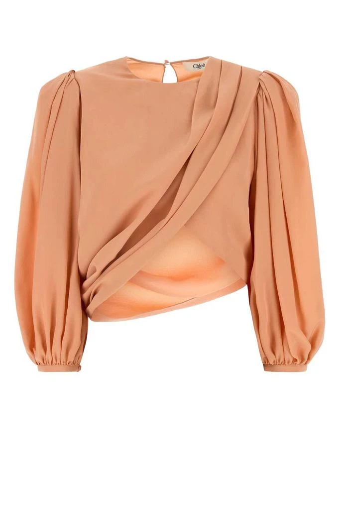 Chloé Chloé Draped Cropped Top from Cettire