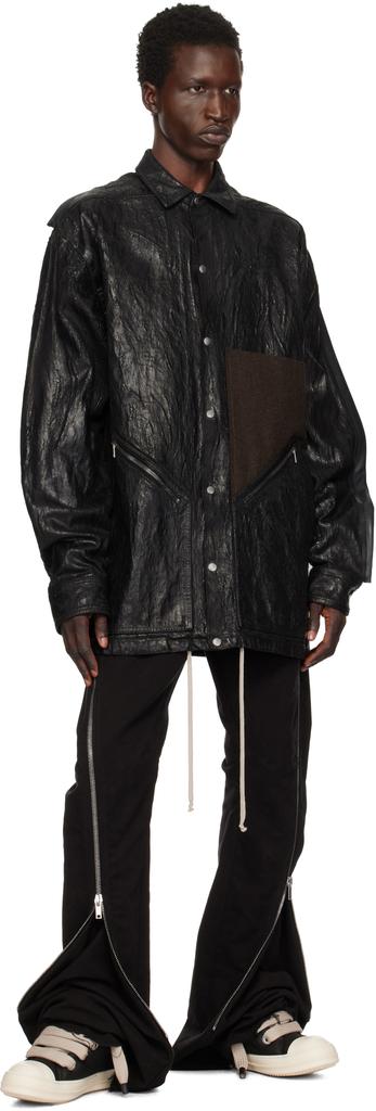 Rick Owens Black Porterville Jumbolaced Padded Low Sneakers