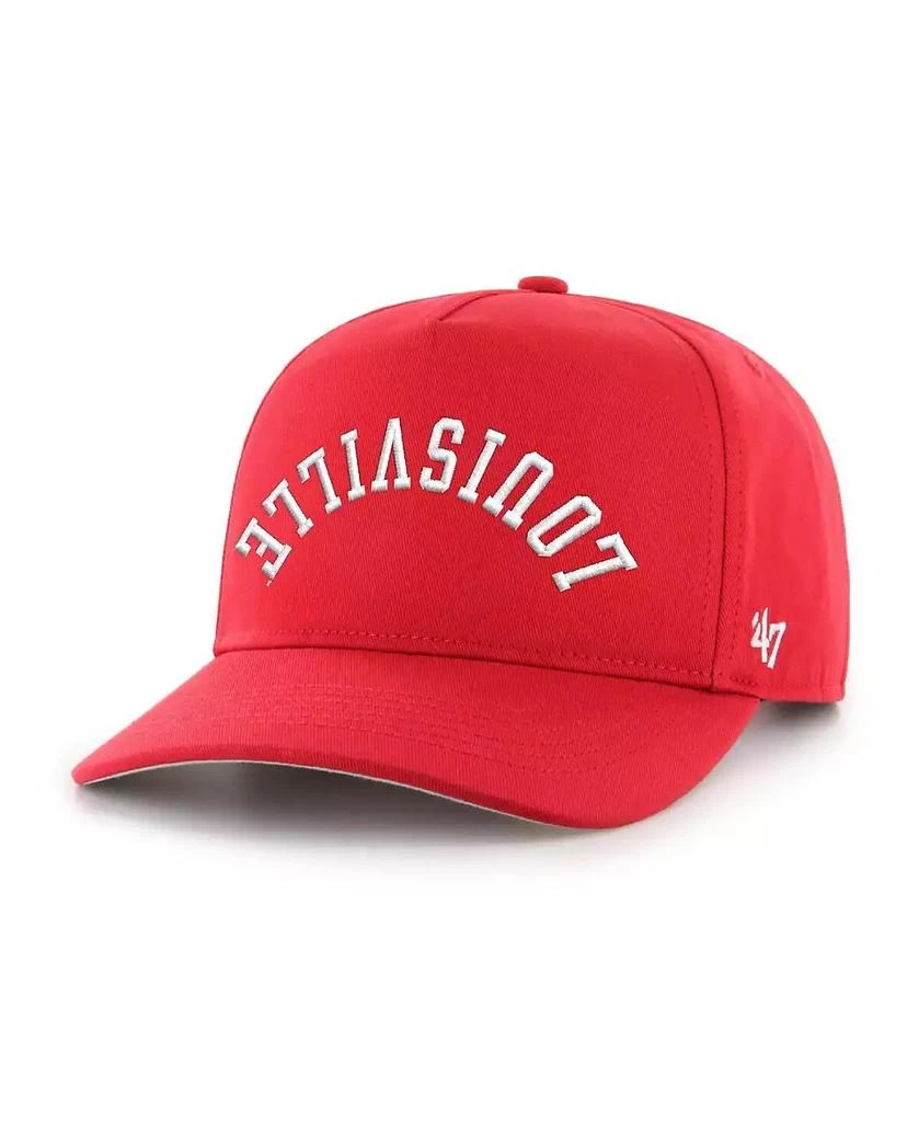 47 Brand Men's Red Louisville Cardinals Flip Script Hitch Adjustable Hat 2