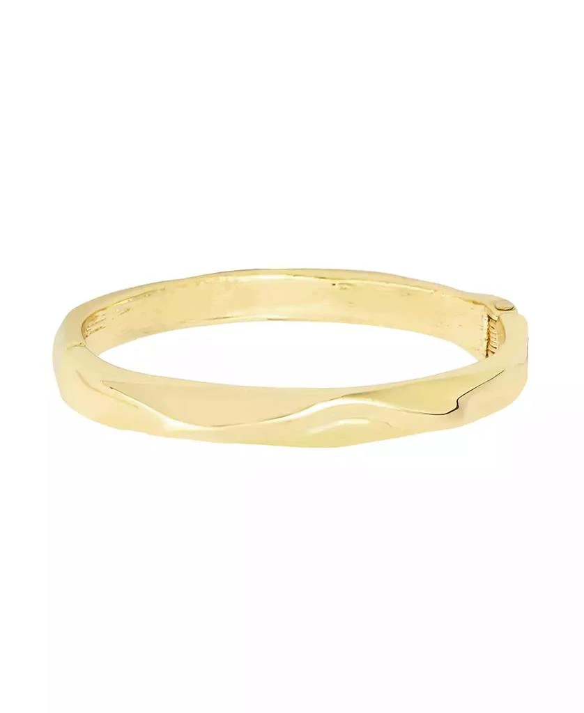 Robert Lee Morris Gold and Silver Textured Bangle Bracelet 1